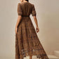 Elegant Round Neck Lace Patchwork Dress