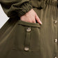 2pcs Set- Jacket With Stand Collar & Waist Gathering Skirt