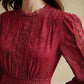 Contrast Lace Long Dress For Women