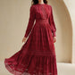 Contrast Lace Long Dress For Women