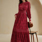 Contrast Lace Long Dress For Women