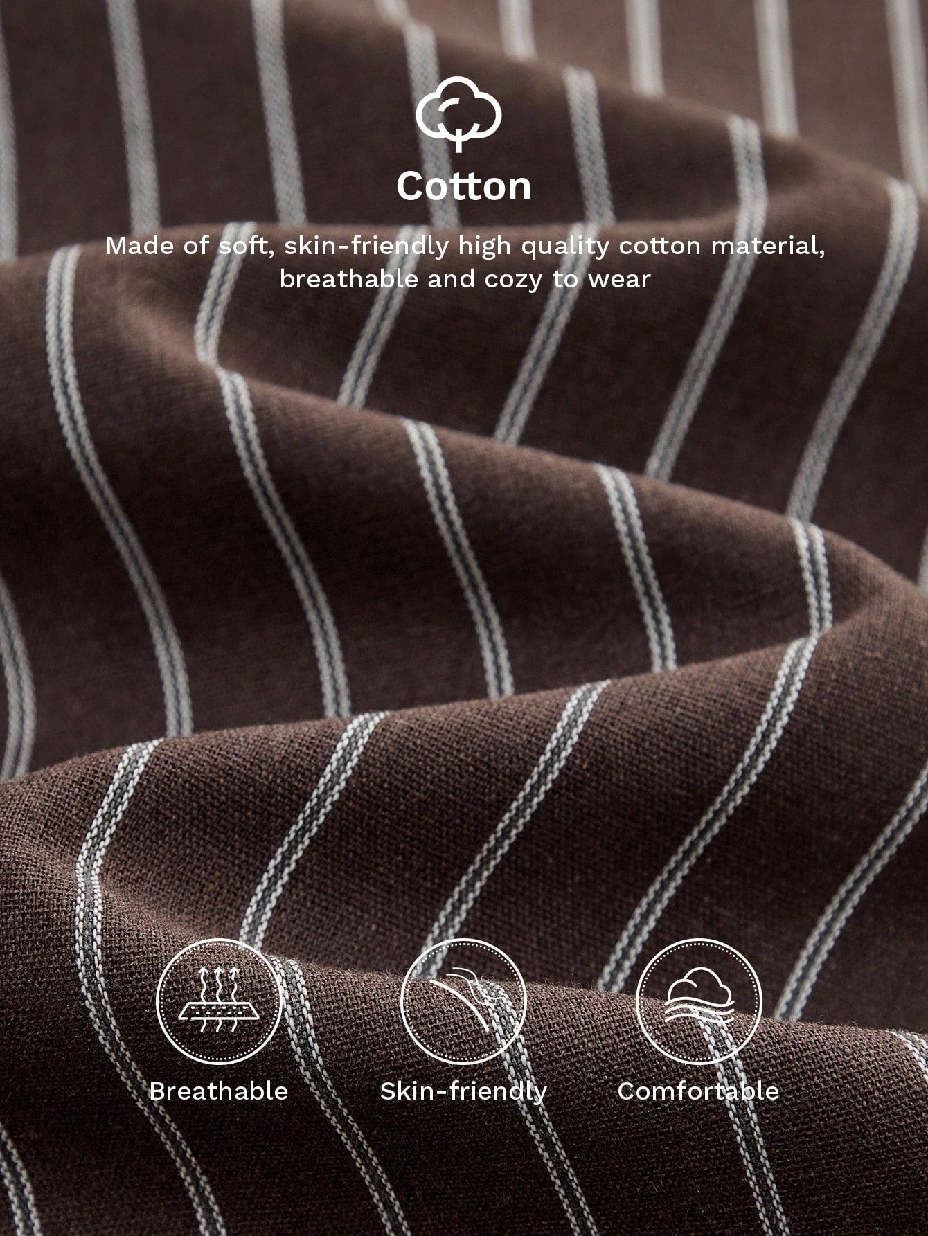 Brown & White Striped Maxi Dress