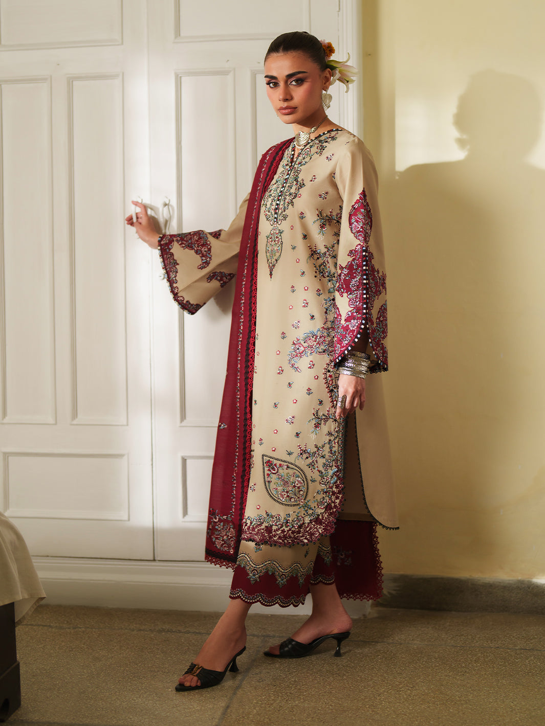 175-A | 3 PC Lawn Stitched