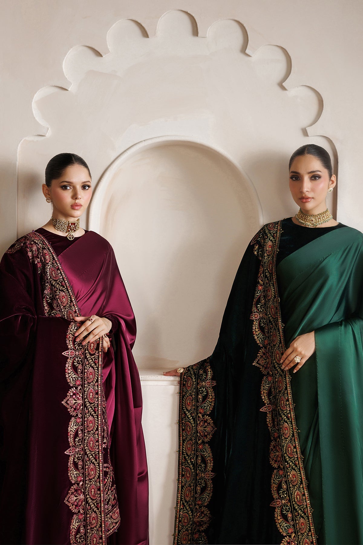 EMBROIDERED VELVET SHAWL VS-75