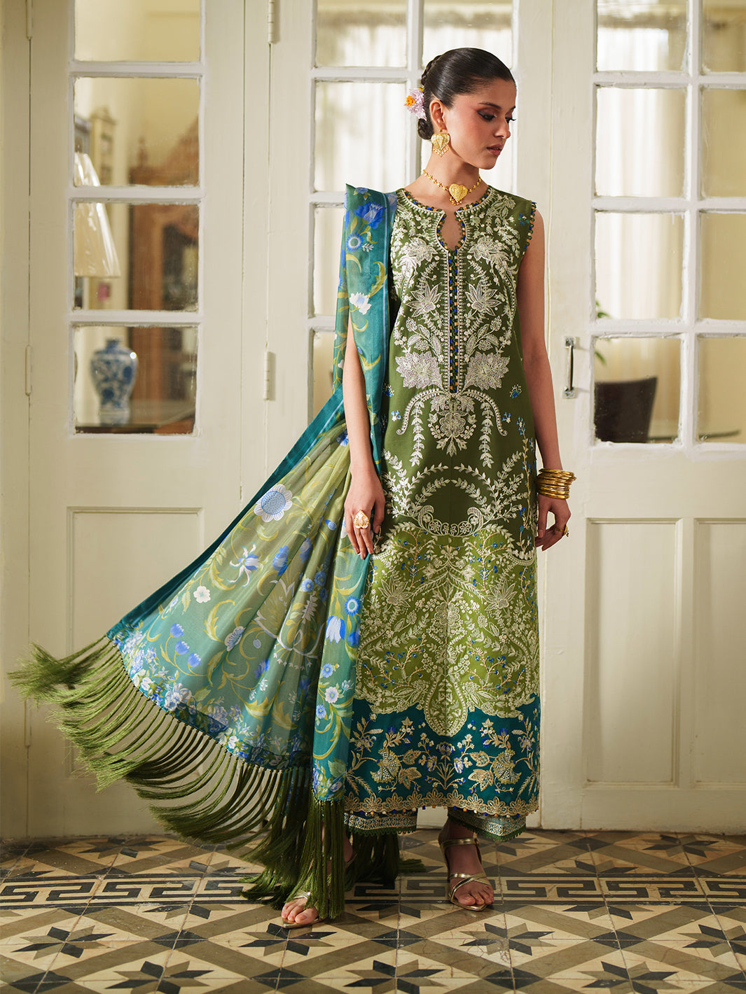 177-A | 3 PC Lawn Stitched