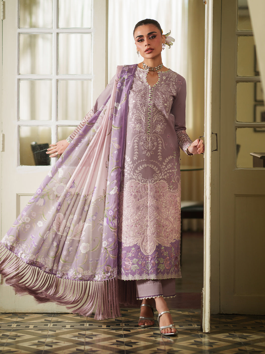 177-B | 3 PC Lawn Stitched