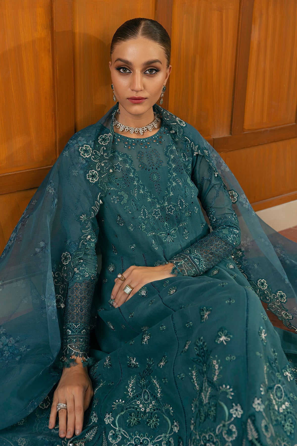 EMBROIDERED SWISS LAWN SL11-D02