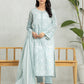 Mist Green Printed Lawn 3 Piece
