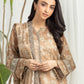 Brown Printed Lawn 3 Piece