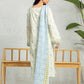 Cream Printed Lawn 3 Piece
