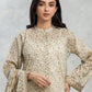 Light Beige Printed Lawn 3 Piece