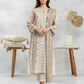 Light Beige Printed Lawn 3 Piece