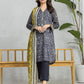 Charcoal Printed Lawn 3 Piece