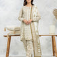 Beige & Brown Printed Lawn 3 Piece
