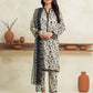 Beige & Black Printed Lawn 3 Piece