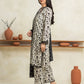 Beige & Black Printed Lawn 3 Piece