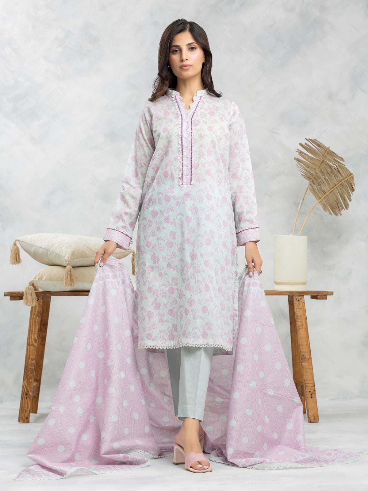 Ice Green Printed Lawn 3 Piece