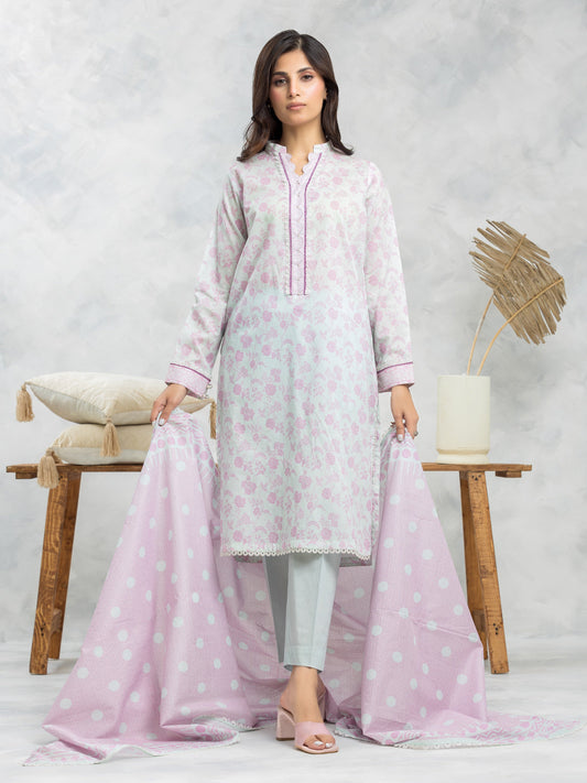 Ice Green Printed Lawn 3 Piece