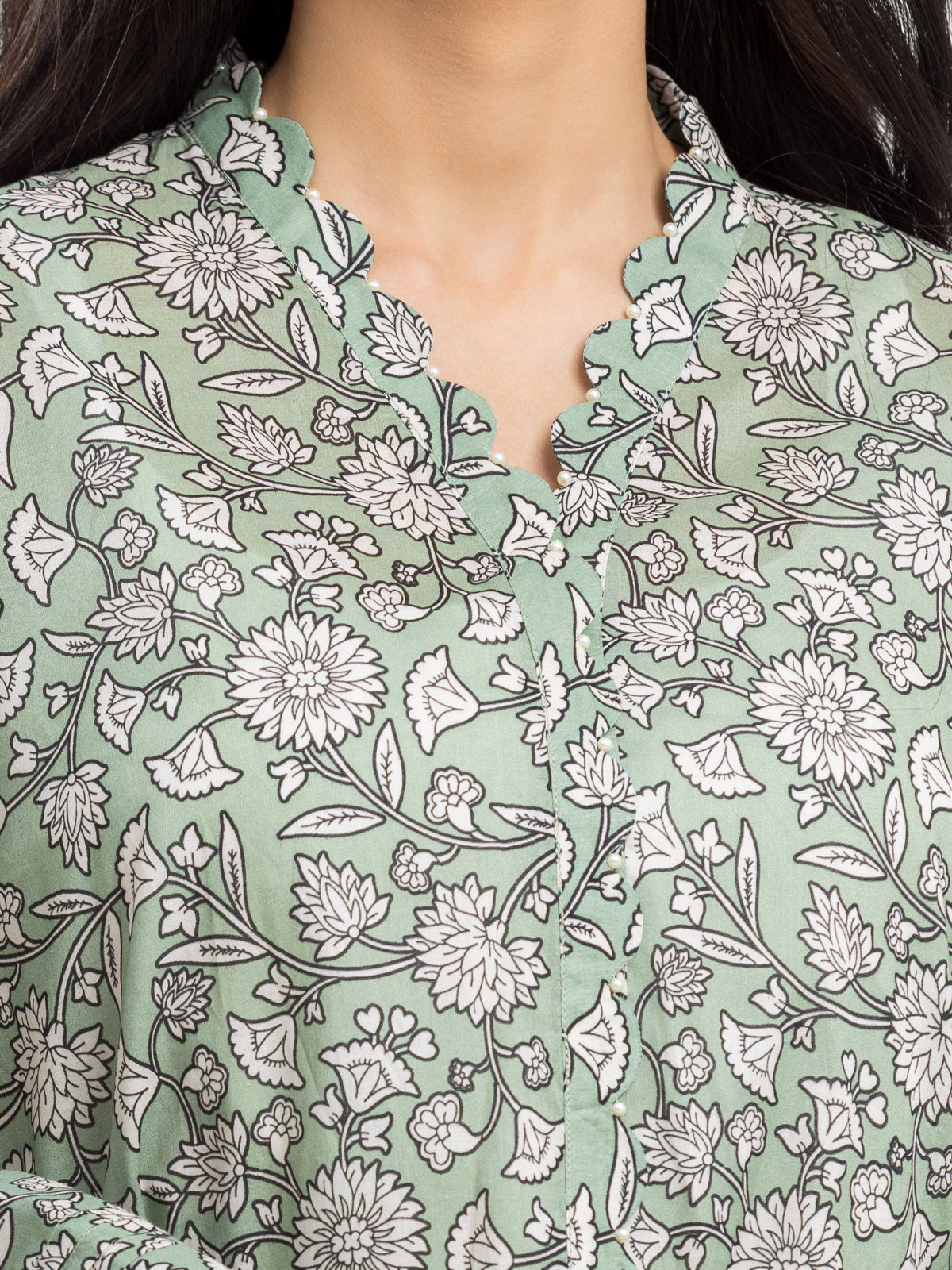 Sage Green Printed Lawn 3 Piece