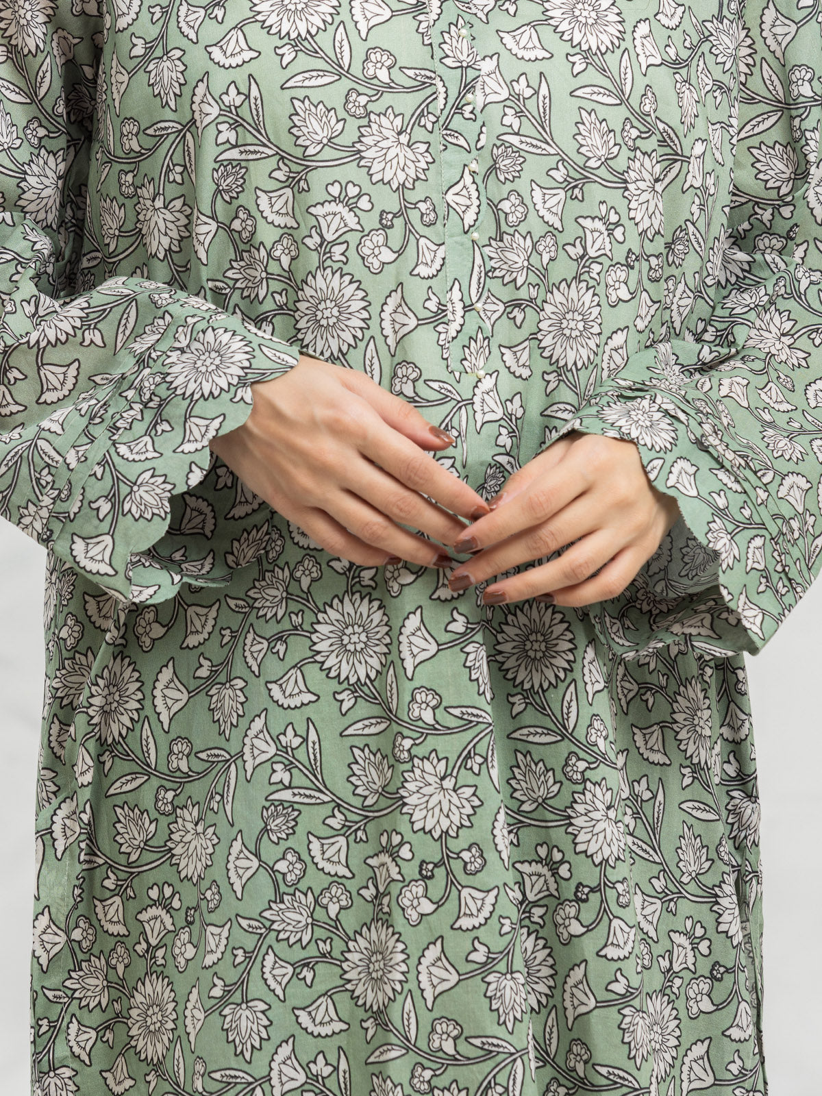 Sage Green Printed Lawn 3 Piece