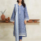 Blue & White Printed Lawn 3 Piece