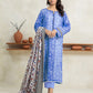 Blue Printed Lawn 3 Piece