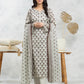 Light Beige Printed Lawn 3 Piece