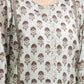 Light Beige Printed Lawn 3 Piece