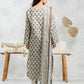 Light Beige Printed Lawn 3 Piece