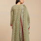 Olive Printed Lawn 3 Piece