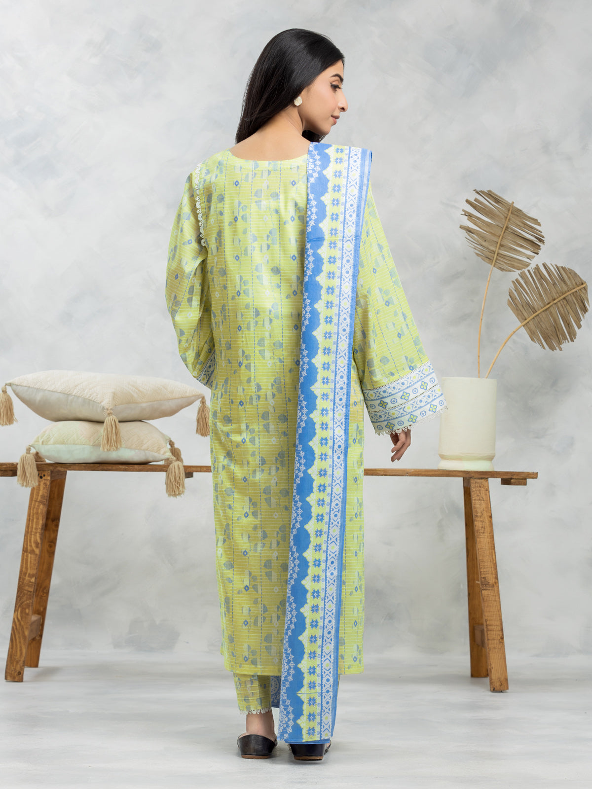 Light Green Printed Lawn 3 Piece