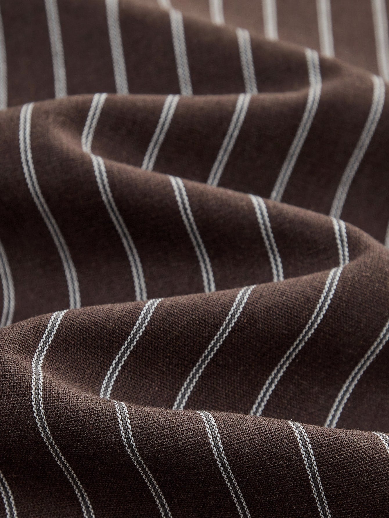 Brown & White Striped Maxi Dress