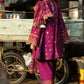 3 Piece Embroidered Lawn Suit with Gold and Lacquer Printed Chiffon Dupatta and Dyed Trouser BM-62027