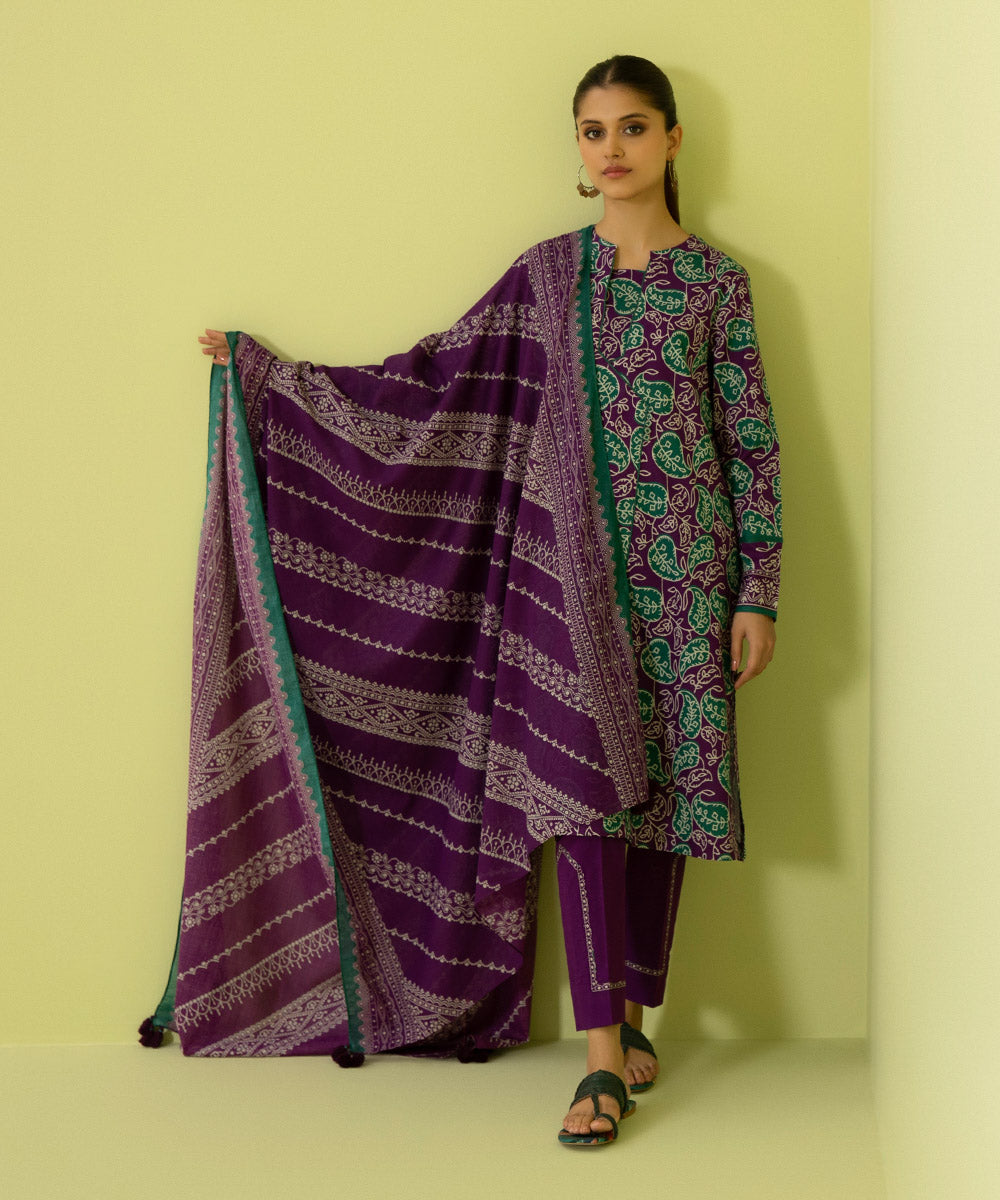 3 PIECE - PRINTED LAWN SUIT