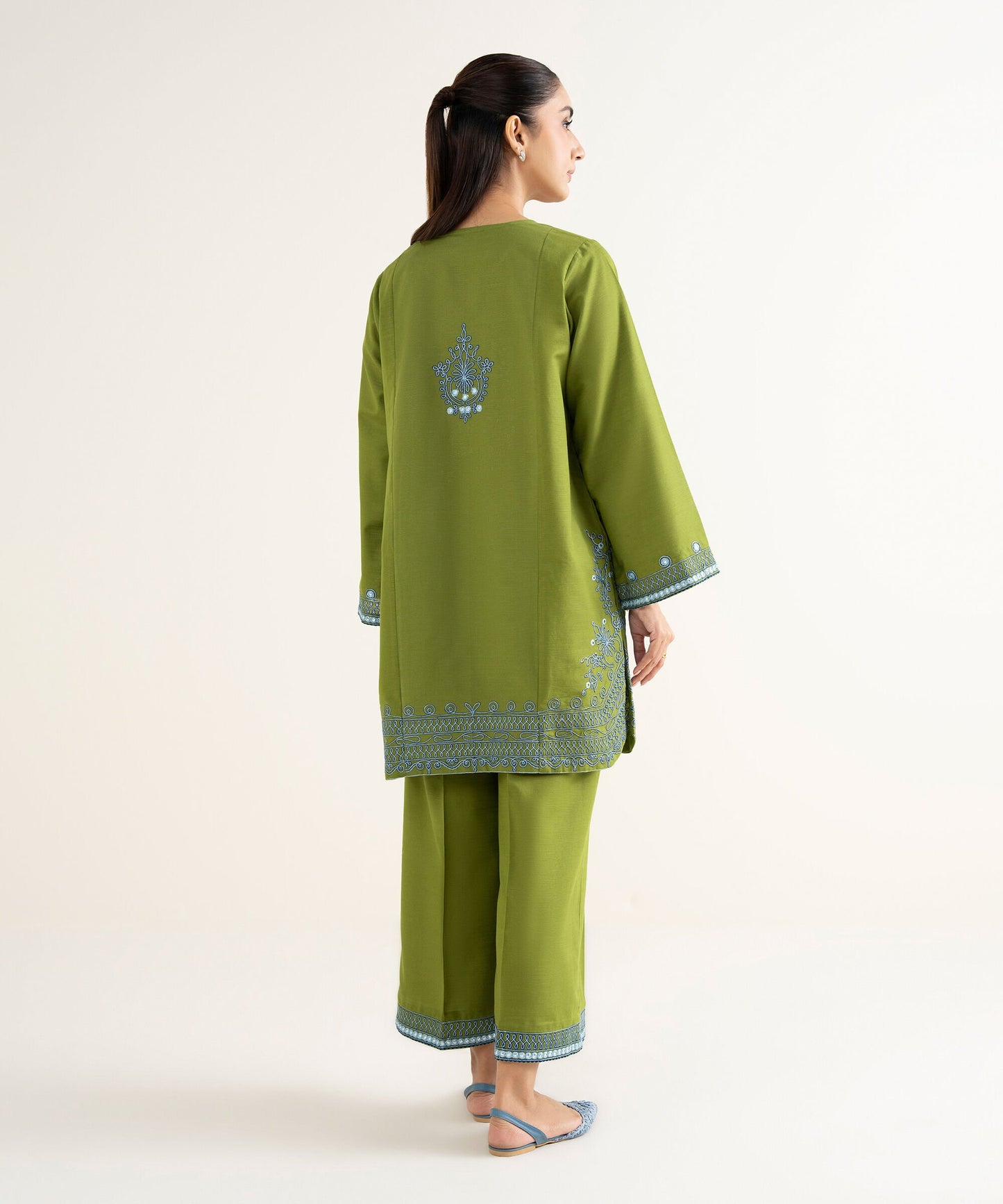 Embroidered Khaddar Shirt