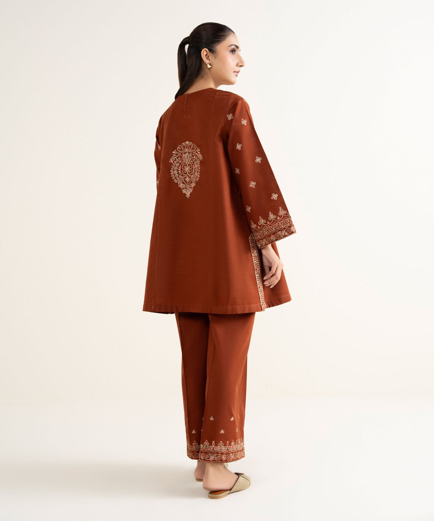 Embroidered Khaddar Shirt