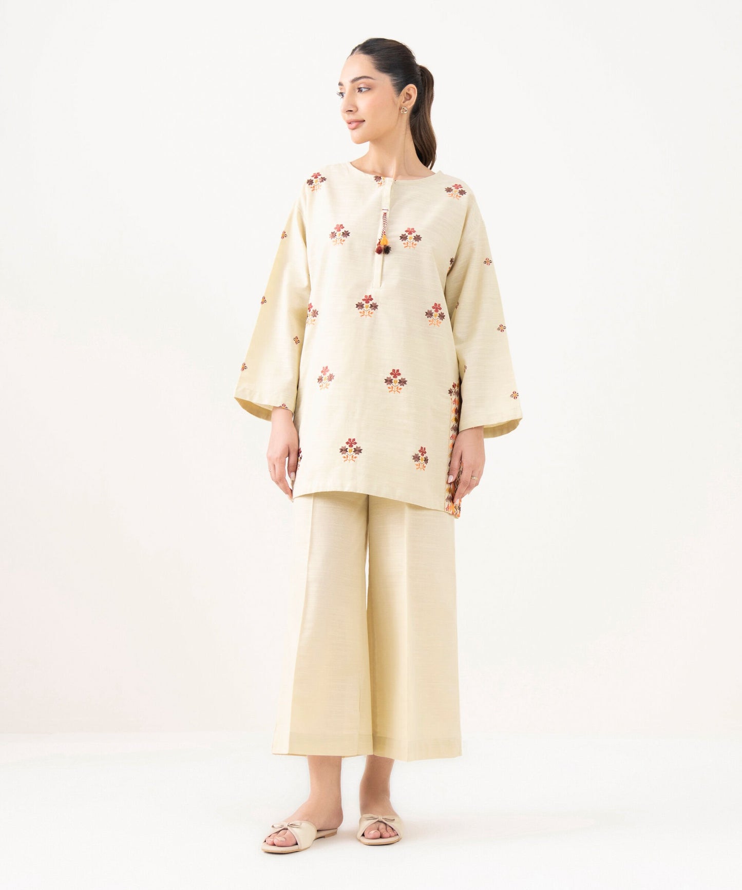Embroidered Light Khaddar Shirt
