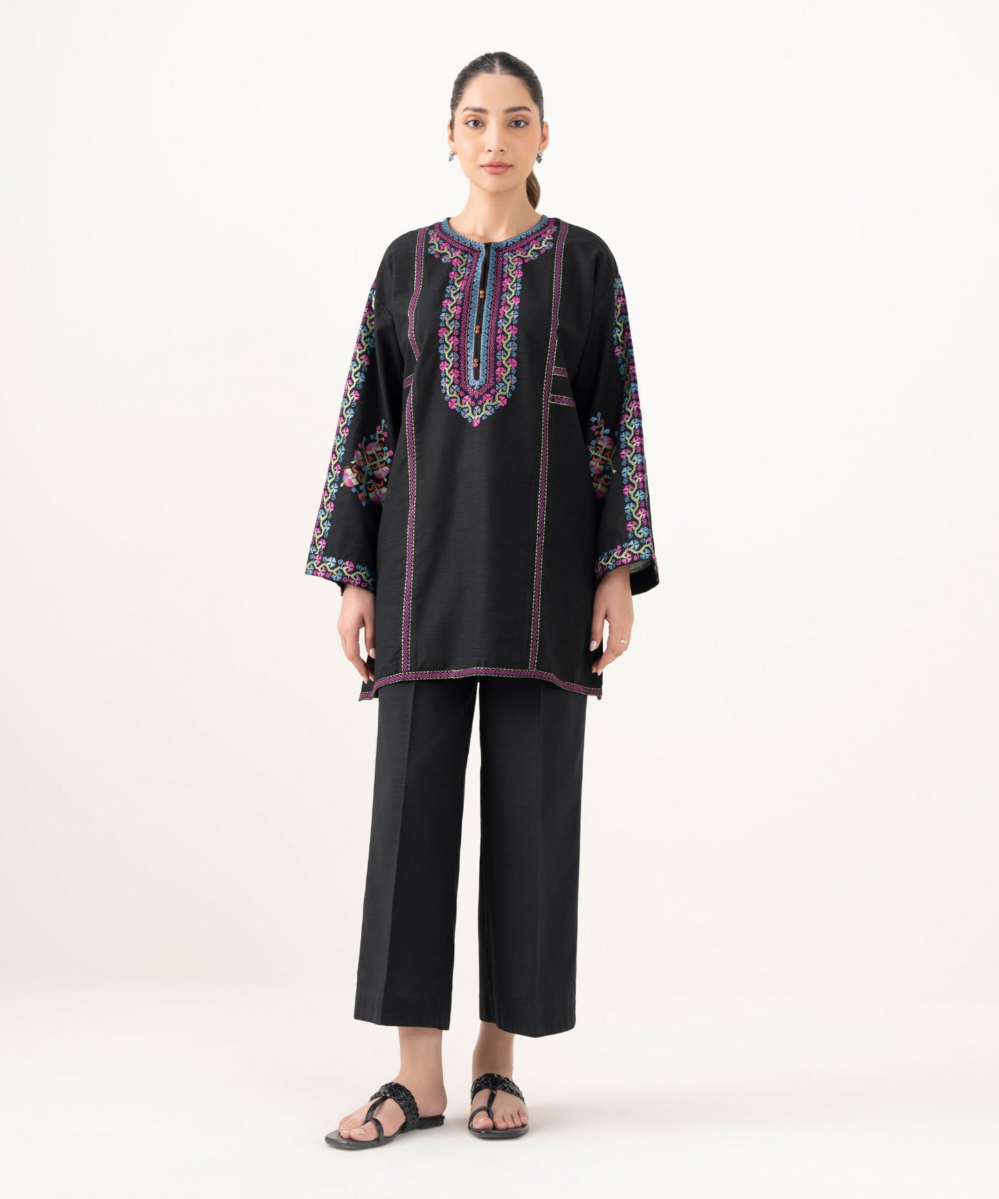 Embroidered Light Khaddar Shirt