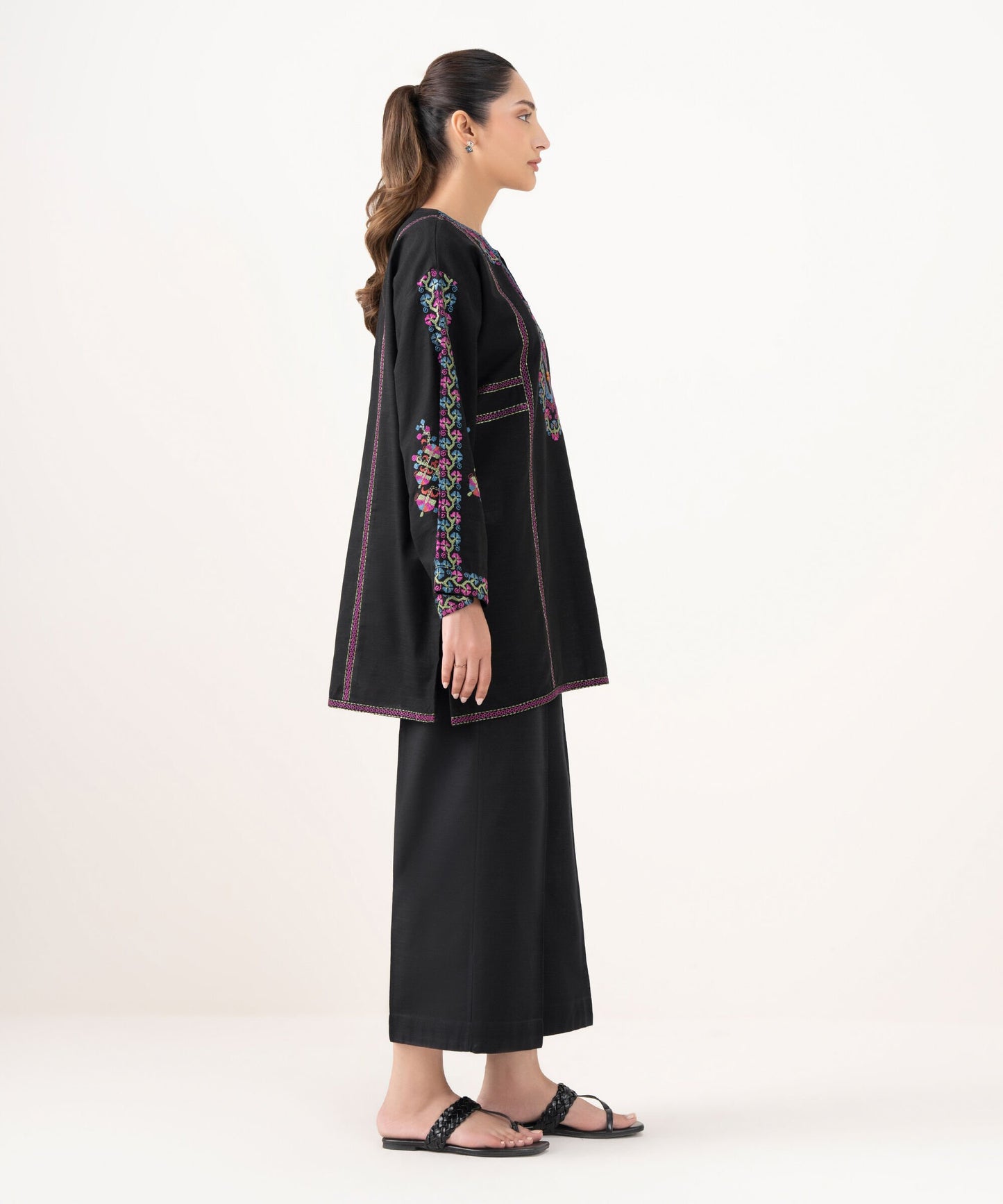 Embroidered Light Khaddar Shirt