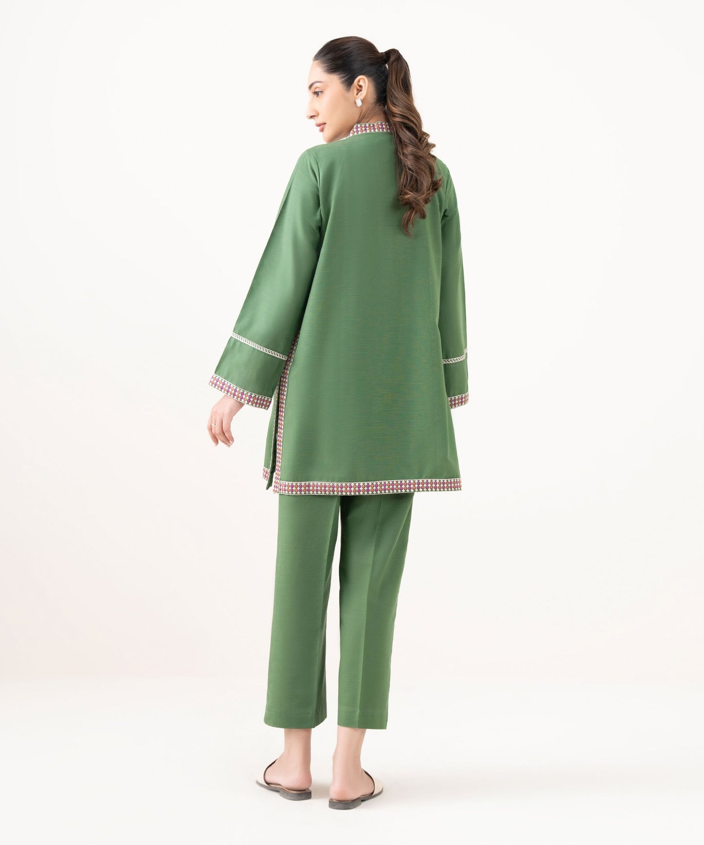 Embroidered Light Khaddar Shirt