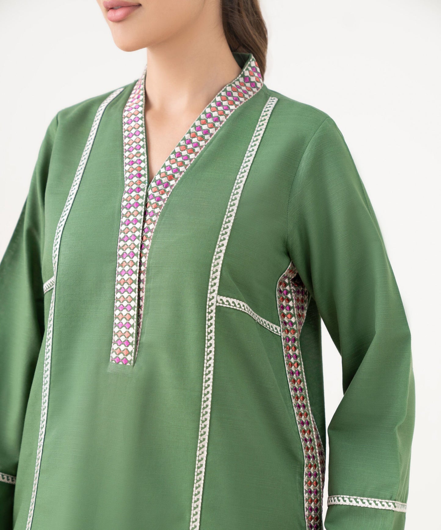 Embroidered Light Khaddar Shirt
