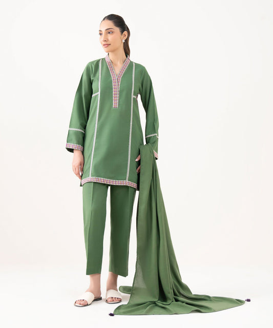 Embroidered Light Khaddar Shirt