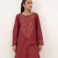 Embroidered Zari Cotton Shirt
