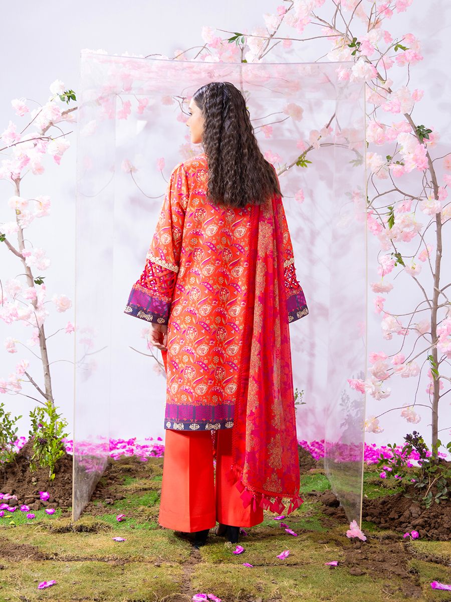 3PC Unstitched Printed Lawn Silk (SI7)
