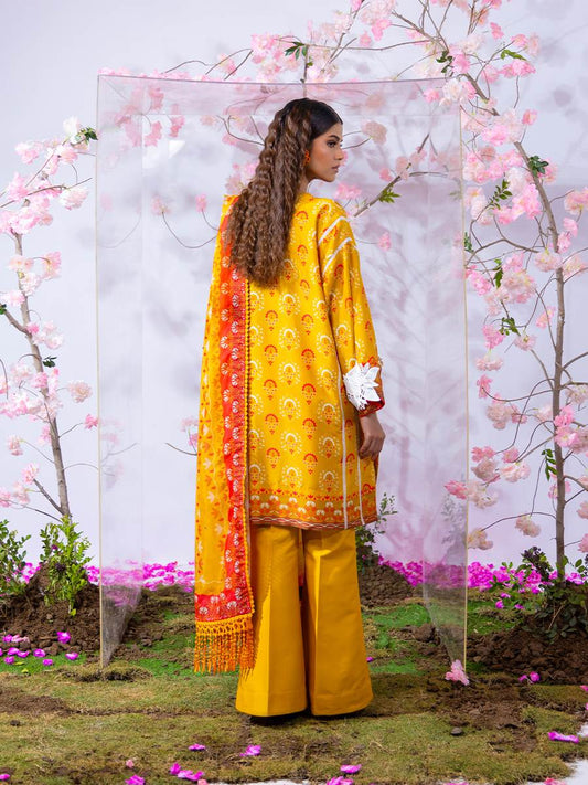 3PC Unstitched Printed Lawn Silk (SI11)