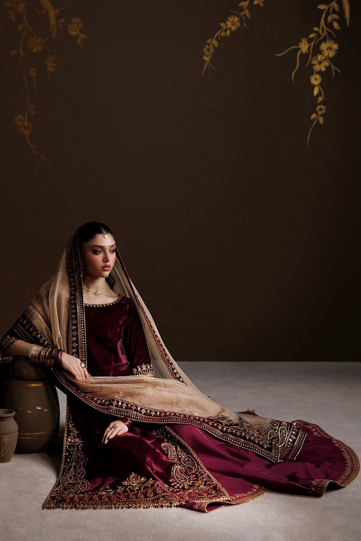 EMBROIDERED VELVET UF-4548