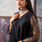 2-PC Embroidered Poly Organza Shirt with Trouser CMA-3-256 (BLACK)