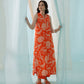 PRINTED LAWN SUIT - Saffron
