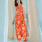 PRINTED LAWN SUIT - Saffron