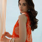 PRINTED LAWN SUIT - Saffron